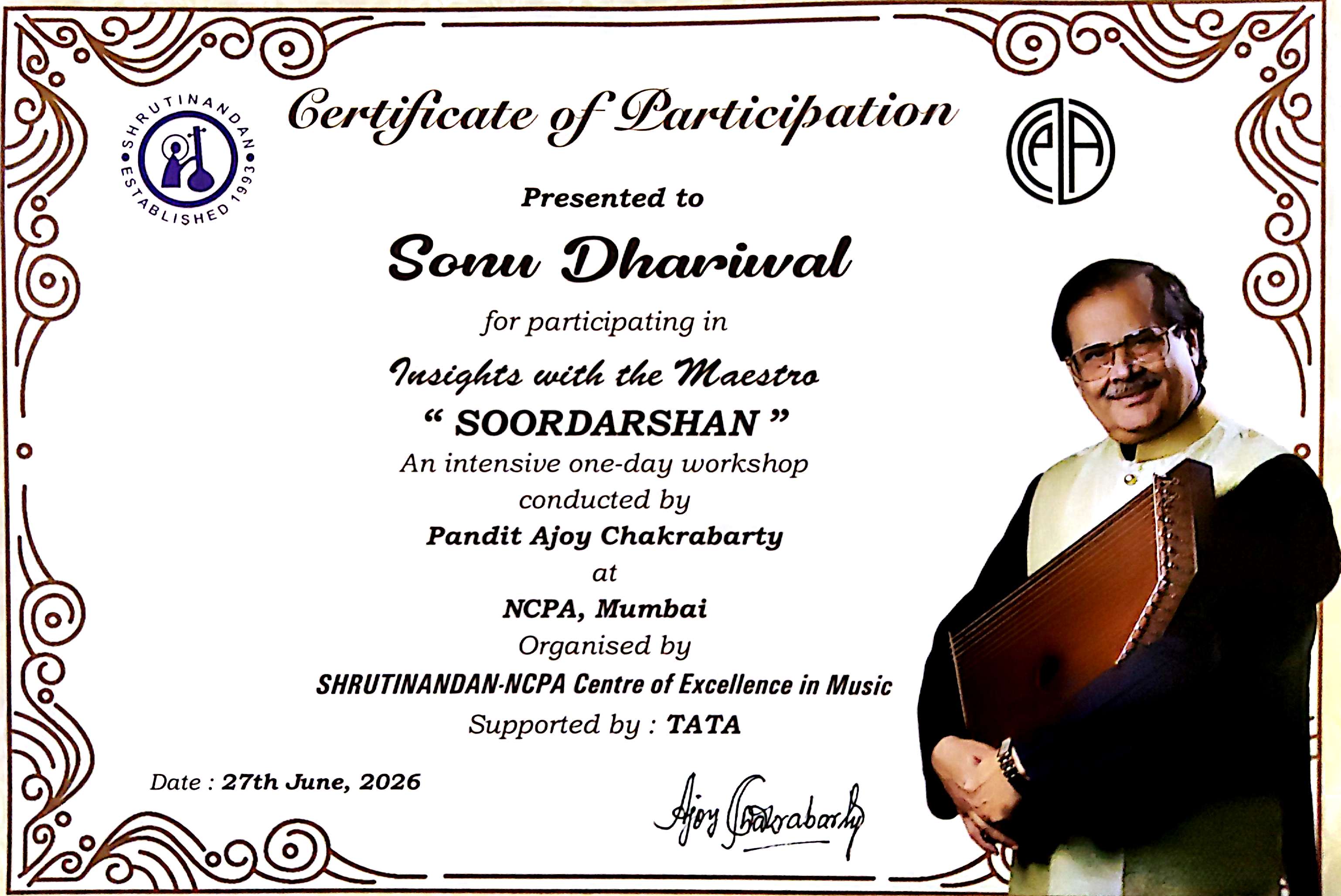 Pandit Ajoy Chakraborty Masterclass
